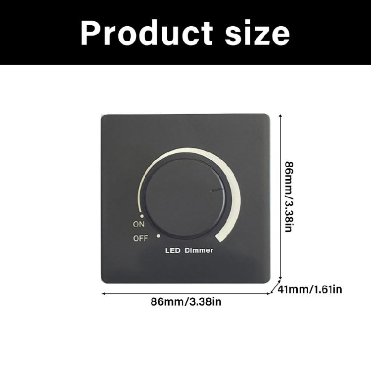 300W LED Dimmer Switches Rotary Knob Dimmer Switches Dimmable Lighting Solution Adjustable Controller Easy to Use