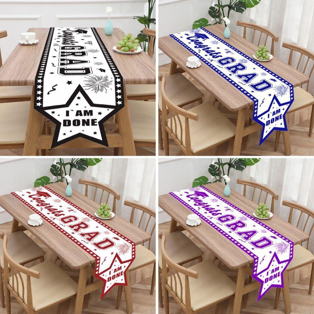 

Handmade Graduation Tablecloth Festival Happy Graduation Supplies Holiday Party синій