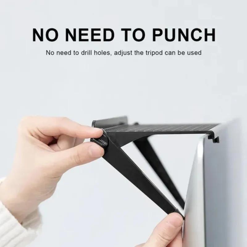 1 Pc TV Screen Top Storage Holder Multifunction Computer Screen Router Plastic Organizer Shelf (Only Shelf)
