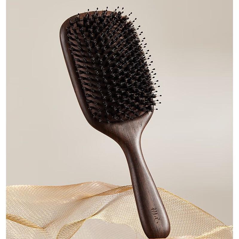 Square Ebony Wood Anti-static Massage Air Cushion Comb