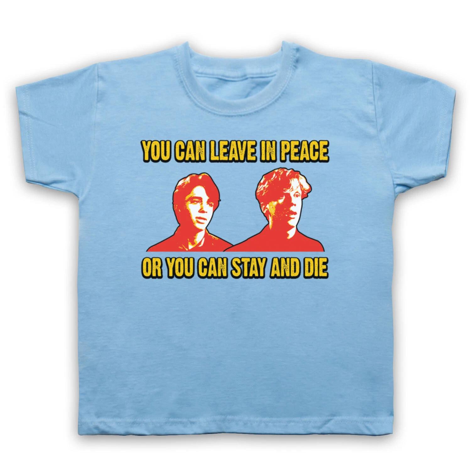 STAY AND DIE UNOFFICIAL WEIRD SCIENCE COMEDY SCI FI KIDS CHILDS T-shirt 100