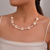 Adjustable Shell Beaded Necklace Shell Adjustable Neck Chain Minimalist Shell Braided Chain  Woman