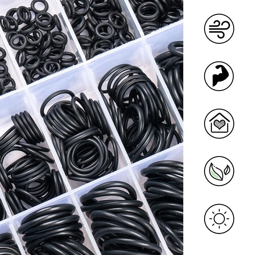 740pcs Nitrile Rubber O-ring Kit NBR Seal Gasket O Ring Repair Kit For Car Auto Vehicle Repair Oil Resistant O Ring Set Boxed