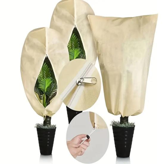 Yousheng Plant Freeze Protection Cover Frost Blanket with Zipper Drawstring Plant Winter Protection Cover for Outdoor Shrub Bush Fruit Tree