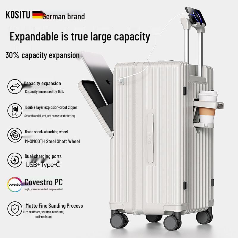 

KOSISTU Expandable Trolley Suitcase - 20 Women s Carry-On & 28 Men s Travel Size 20-inch