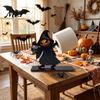 Functional Holiday Kitchen Gadget Halloween Wooden Napkin Holder, Ghost Pumpkin Tabletop Decor for Dining Room, Rustic Farmhouse Countertop Organizer