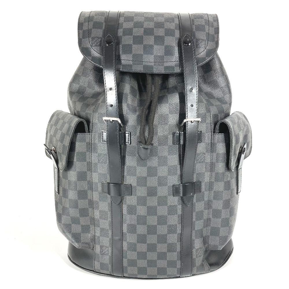 Louis Vuitton N41379 Damier Graphite Christopher MM Backpack Black