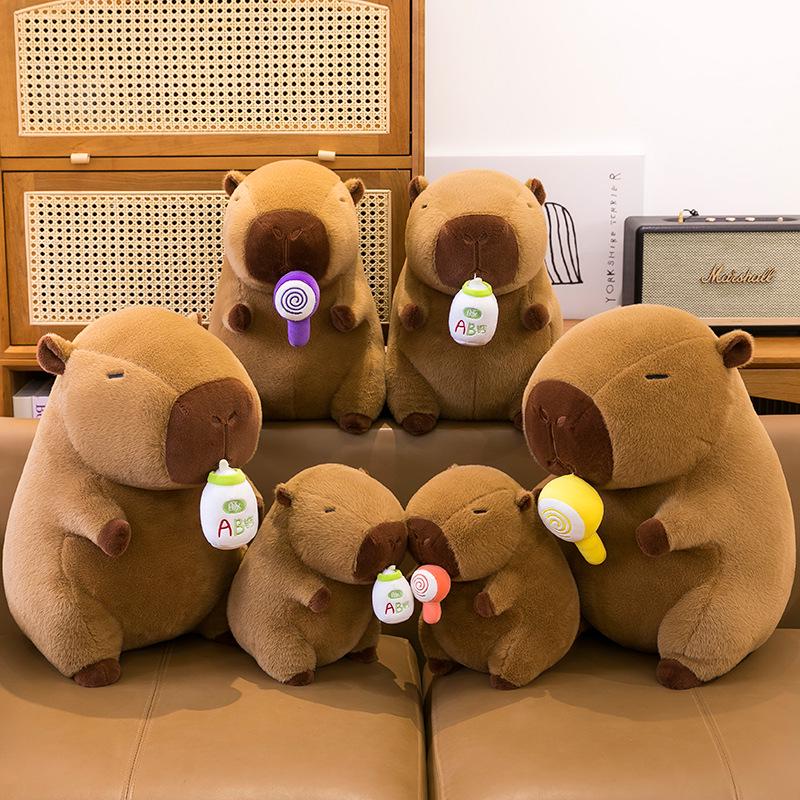 

Capybara Plush Pillow Doll - Cute Large Stuffed Toy for Children 30cm (0.3kg)