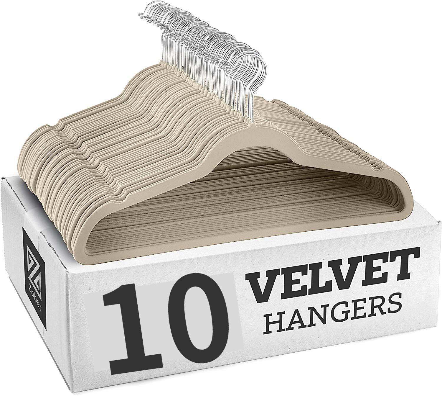 

10 шт. Вешалки для одежды с флокированным покрытиемТонкие Высококачественные Костюмы для одежды Пиджаки Рубашки Брюки Пальто Домашний органайзер organizador de ropa бежевый
