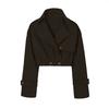 Women's clothing 2026 spring and autumn European and American style double placket long sleeve double breasted short trench coat women's short trench