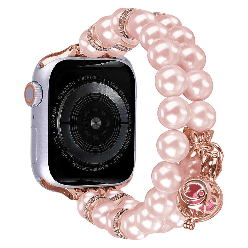 

Ремінець для Apple Watch Series 10 42мм/9 8 7 41мм/SE (2023) SE (2022) SE 6 5 4 40мм/3 2 1 38мм Браслет з намистин Pink