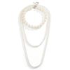 Ingemark 2Pcs/Set Multilayer Imitation Pearl Chain Necklace for Women Wed Bridal Vintage Adjustable Long Link Party Jewelry Gift