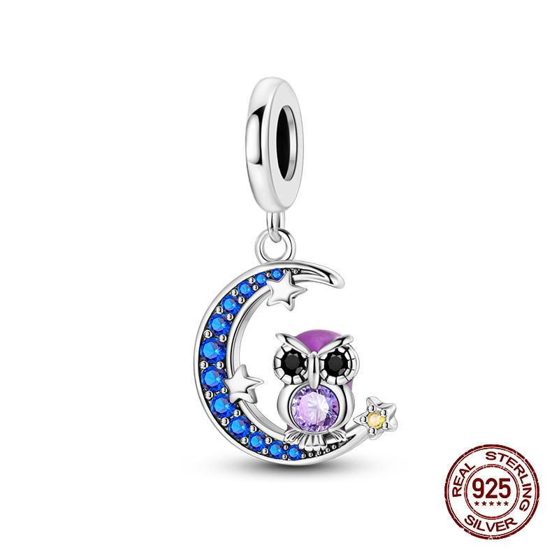 Timeless Genuine Copper Color Zircon Luminous Star Chart Sun Moon Decorative Charms Bead Elements Suitable For 3Mm Authentic Bracelets Jewelry