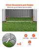 1860 X 1210 X 1841 Mm Metal Garden Shed, Outdoor Storage Shed with Lockable Doors & 4 Louver Vents, Peak Roof Metal Sheds Outdoors Storage, Storaged
