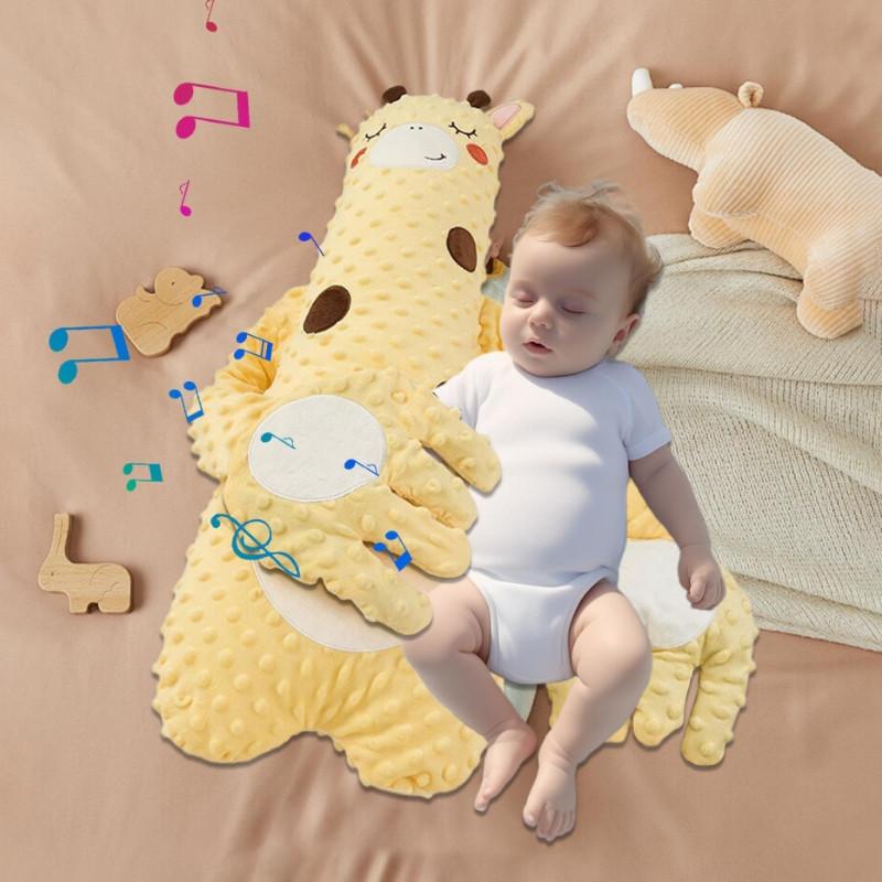 Animal Cartoon Kid Plush Pillow With Patting And Music Functions To Soothe Sleep