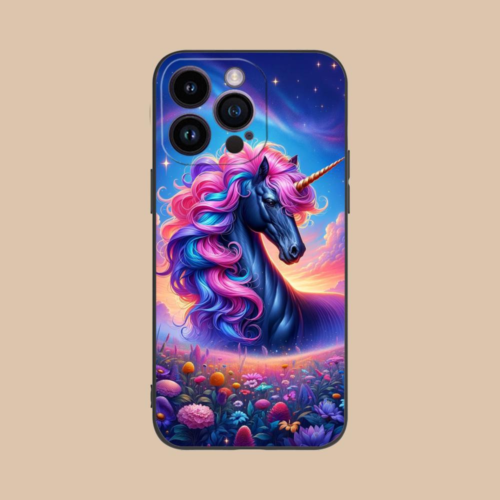 Fantasy Unicorn Mobile Phone Case for iPhone 17 16 15 14 13 12 11 X XR XS 8 7 Air Pro Max Plus Mini Colorful Cover Pretty Cover