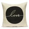 Geometric Pattern Decorative Black White Stripe Pillowcase Deer Cushion Cover Throw Pillow Sofa Car Decoration Pillowcover