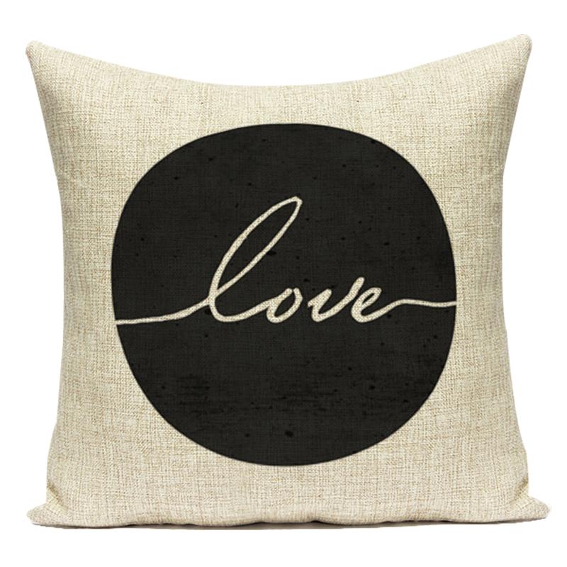 Geometric Pattern Decorative Black White Stripe Pillowcase Deer Cushion Cover Throw Pillow Sofa Car Decoration Pillowcover