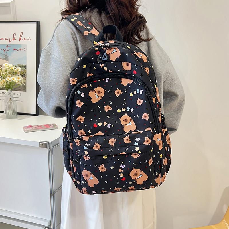 Fashion backpack new lightweight small rise high capacity backpack cute graffiti texture backpack
