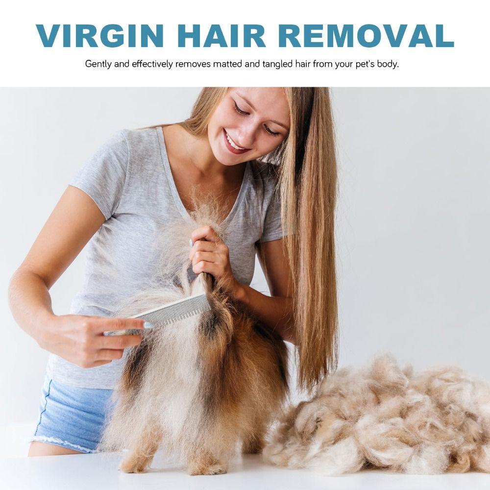 Short and Long Needles Pet Grooming Comb Double Toothed Detangling Grooming Tool Shedding Control