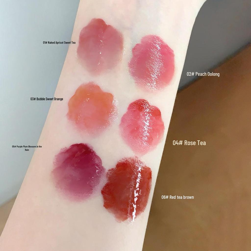 Shakino Glänzender Feuchtigkeitsspendender Lipgloss: Antihaftbeschichtet, Langanhaltend, Farbintensiv, Lässt die Lippen voller wirken.