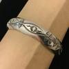 Used Vintage Navajo Navajo Stamp Bangle Silver Sterling