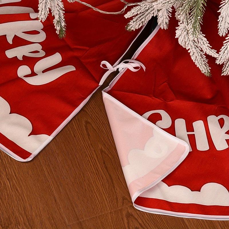 1pc Cloth Christmas Tree Skirt Festive Decoration for Xmas Party Holiday Home Garden Decor Perfect for Seasonal Celebrations