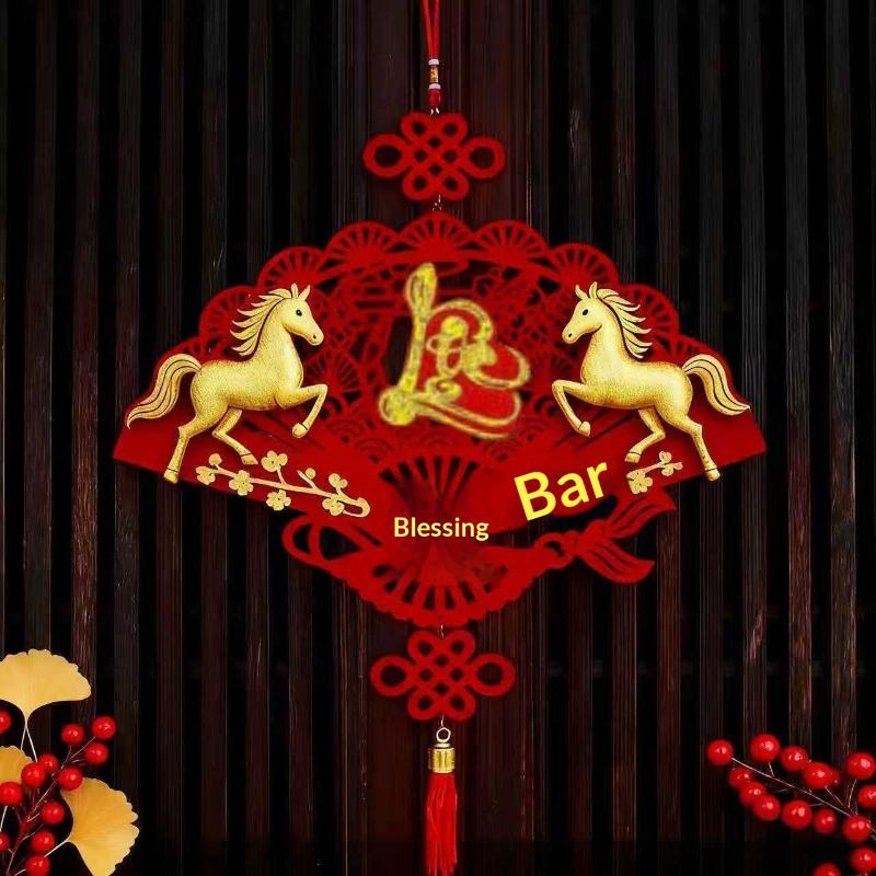Horse Year 2026 Vietnamese Festive Ornaments, Spring Festival Tet Decor, New Year Wall Hanging Pendants Atmosphere.