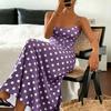 European and American Women's Clothing Spring and Summer New Product Temperament Elegant Wind Polka Dot Printing Slim Dress