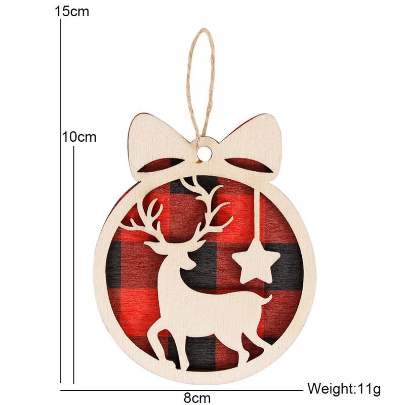 Door Hanging Wear-resistant Lightfast Holiday Decorations Christmas Decoration Pendant Wooden Clear Christmas Decoration Durable