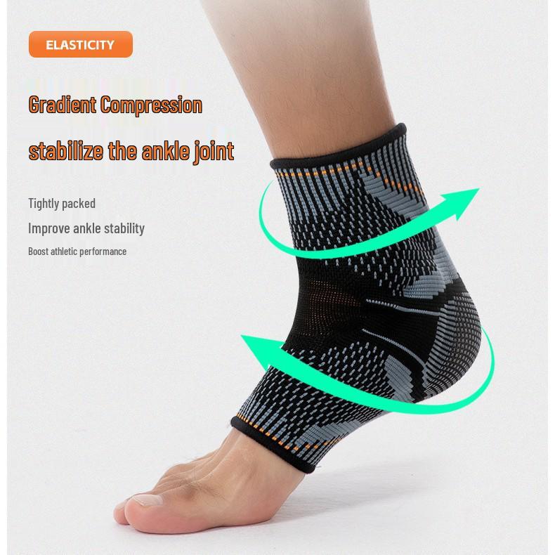 Anti-Sprain Compression Ankle Support Sleeve - Protective Sports Bandage For Ankle Joint Stabilization