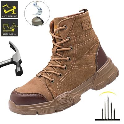 Chaussures de Travail à Embout Acier Bottes de Sécurité Homme Antidérapantes Baskets de Travail Homme Chaussures de Sécurité Chaussures de Construction Anti-Perforation Sécurité Botas