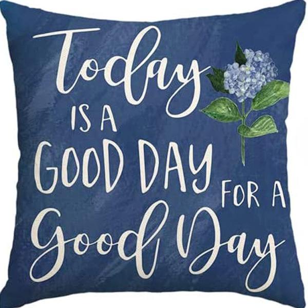 Year Daisy Flower Linen Pillow Case Home Decor Hydrangea Sofa Pillow Cushion