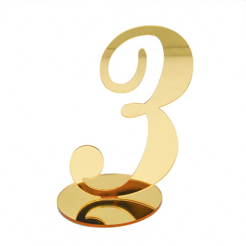 

1PC With Stand Weddings Number Holders Stylish Table Decor Sturdy Construction Birthday Acrylic Elegant
