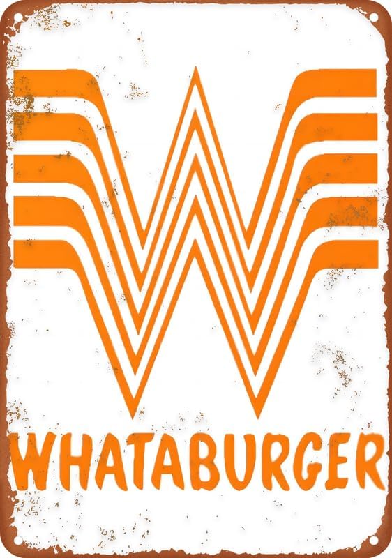 

Whataburger Food Vintage Poster Tin Sign Aluminum Sign Home Kitchen MenS Cave Bar Garage Wall Decoration 20x30cm（7.8x11.8inch）