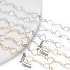 1Meter Stainless Steel Gold Color Love Heart Moon Link Chain Handmade DIY Necklace Bracelet Anklets Jewelry Making Supplies