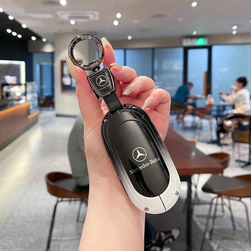 PZQ2 Zinc Alloy Car Key Cover for Mercedes-Benz A-Class Remote Control Cover Mercedes-Benz A180 A200 Key Cover Accessories