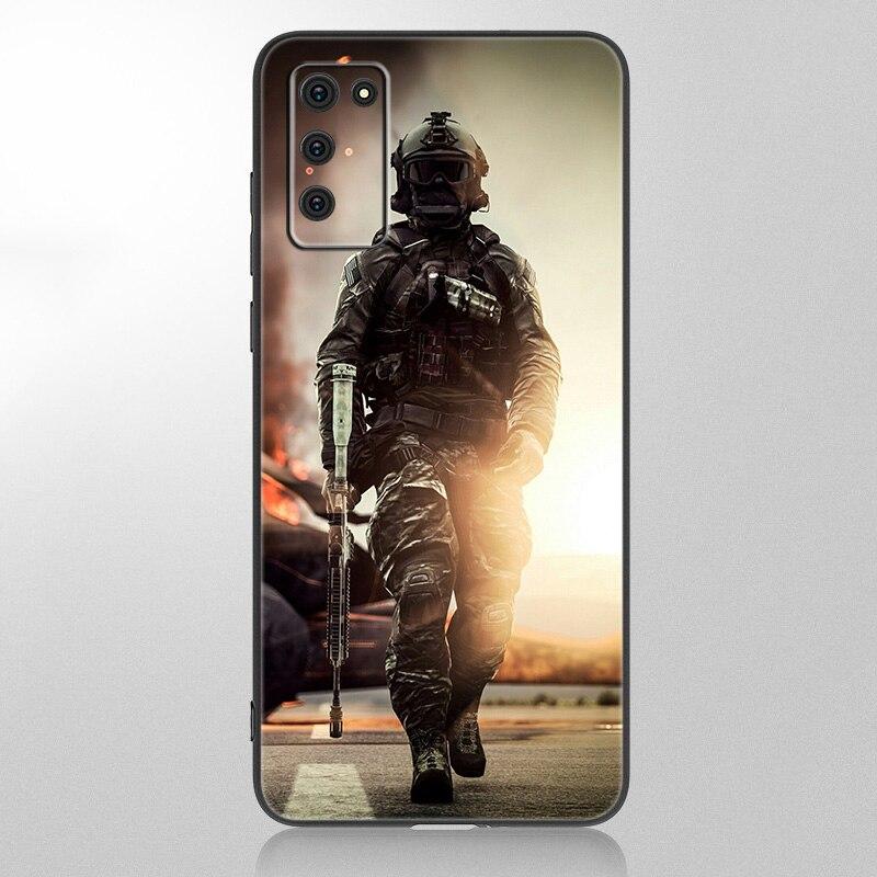 Army Soldier Special Forces Case For Samsung Galaxy A12 A02S A22 A32 A52 A72 A71 A51 A41 A31 A21 A11 A50 A70  A20S Black Cover