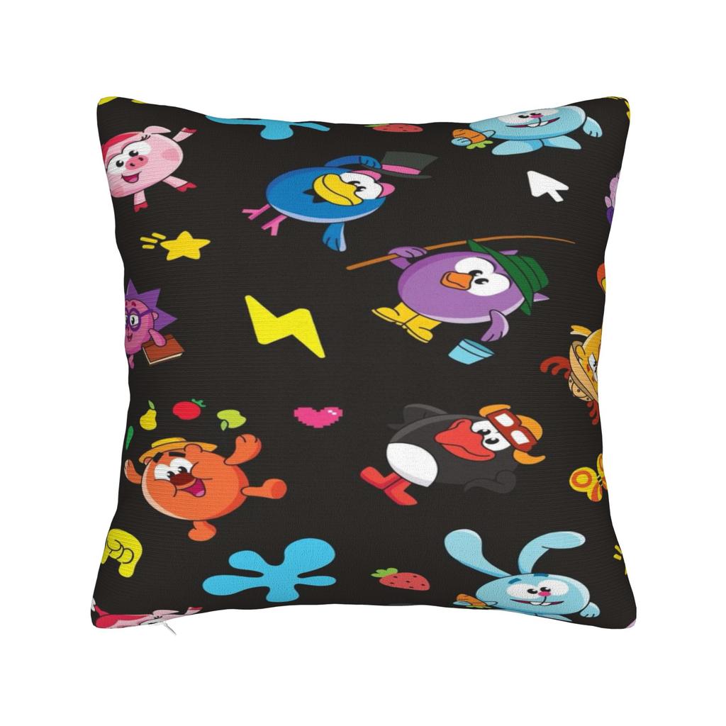KikoRiki Animation Cartoon Pillowcase Merch Printed Cushion Cover Throw Pillow Cover Home Decor Square Multiple Sizes