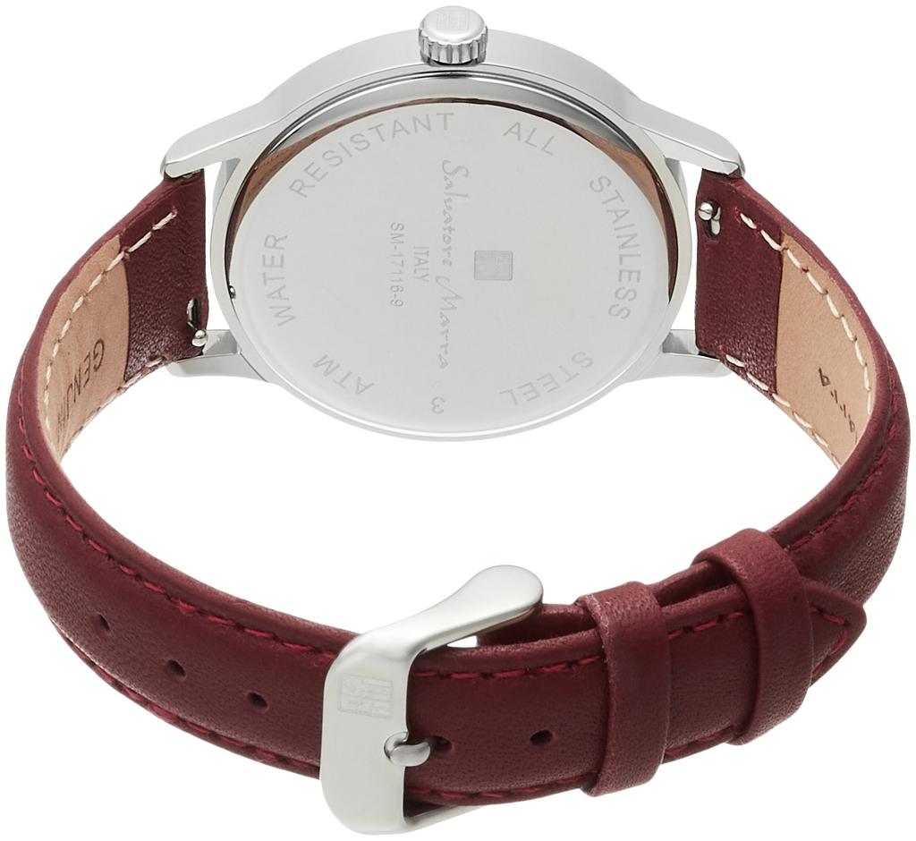 Salvatore Marra Watch with Interchangeable Authentic Red Men's Strap, SM17116-SSBL, Imported,