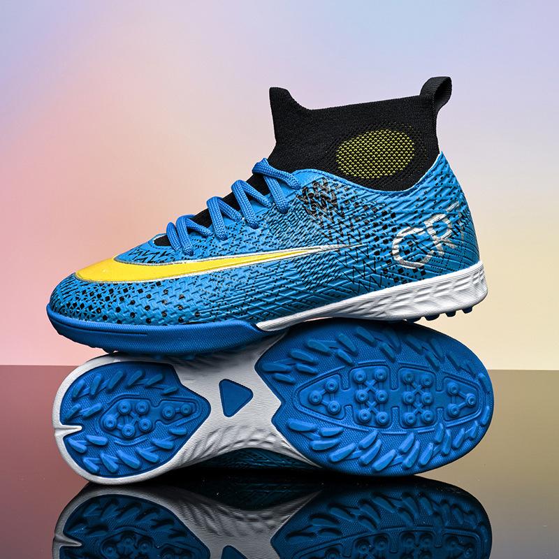 

Новые высокие футбольные бутсы для старших детей и студентов, тренировочные бутсы с шипами TF, обувь для спортивных соревнований 40