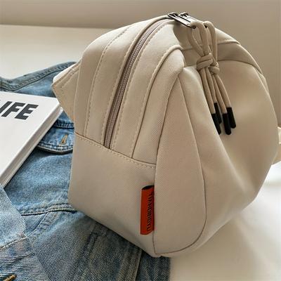 [Stylowa torba crossbody] Stylowa nylonowa damska torba crossbody - Jednolity kolor, Casualowy miejski design, Przednia kieszeń na zamek