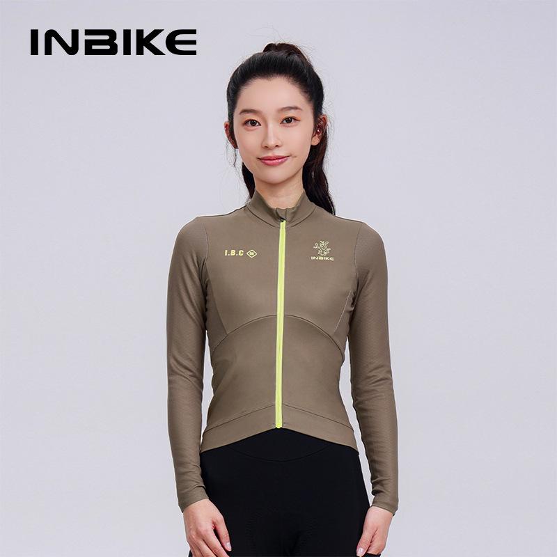 INBIKE Women s Fleece Long Sleeve Cycling Jersey - Autumn/Winter Road Bike Jacket XL