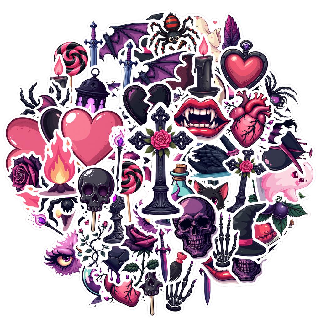 Cute Fantasy Decals Gothic Gothic Gothic Stickers Stationery Stickers For Suitcase Car Sticker