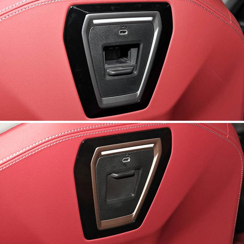 For BMW G60 Car Seat Back Panel Backrest Decorative Panel USB Port Cover Accessory For BMW 5 Series 528 530 535i 52105A58AE7