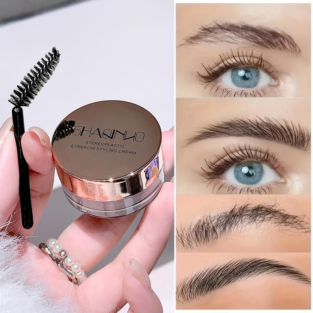 Wild Brow Taming Gel,3D Eyebrow Styling Gel,Long Lasting Waterproof and Sweat Proof,Eyebrow Makeup Shaping Soap,Transparent Gel