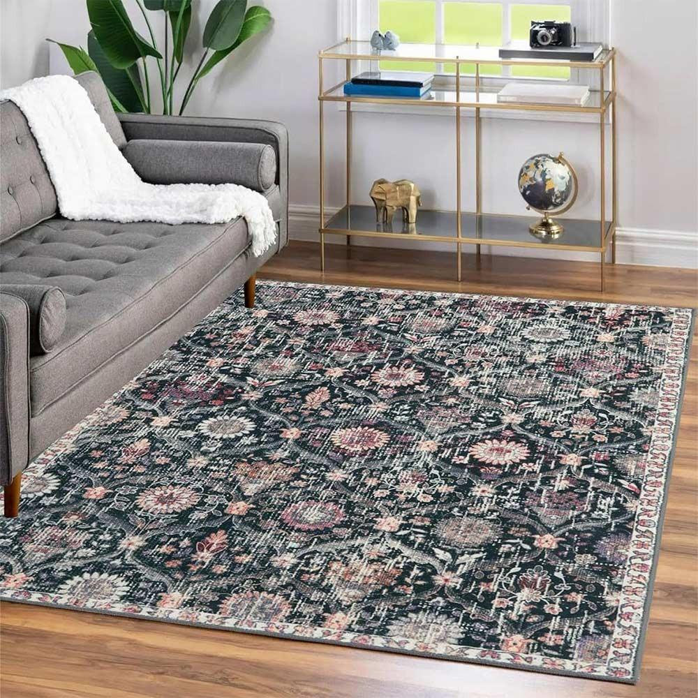 

Durable Soft Flower Carpet Absorbent 40x60cm Floor Mat Non-slip Bathroom Floor Mat for Living Room Tea Table Bedside