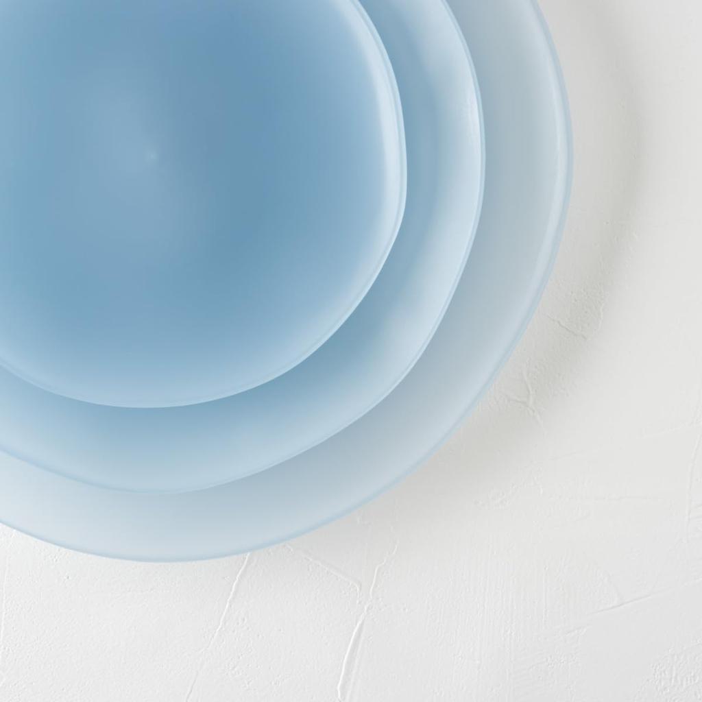 Aboard Homeware Break-Resistant 17cm Smoke Blue Plate, Stylish Design, Plastic, Microwave and Dishwasher Safe, BPA-Free, Perfect for Appetizers,