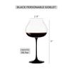 Black Ultra-thin Hand Blown Red Wine Glasses With Long Stem Tasting Lead-Free Crystal Wine Glass Unique Gift for Wedding