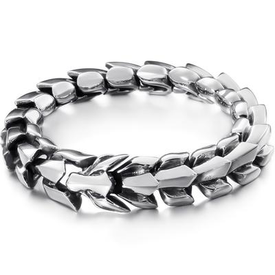 Pulsera de acero inoxidable de gran tamaño (20/22/24 cm de largo y pesada), cadena de eslabones para hombre, brazaletes de metal, joyería enorme para llevar a mano.